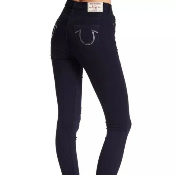 True Religion Jennie Crystal Mid Rise Skinny Jeans. Sz: 34 - Picture 10 of 11